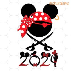 disney minnie pirate est 2024 svg