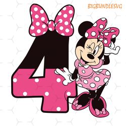 disney minnie mouse 4th birthday svg