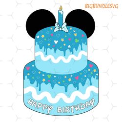 birthday cake minnie mouse svg