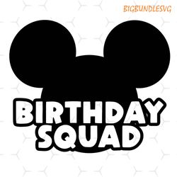 disney mickey mouse head birthday squad clipart svg