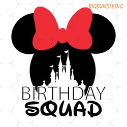 happy minnie mouse birthday squad castle svg