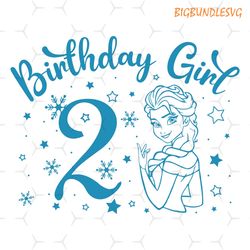 frozen princess elsa 2nd birthday girl svg