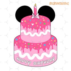 mickey mouse happy birthday cake svg