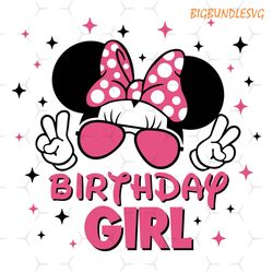 minnie mouse cool birthday girl svg