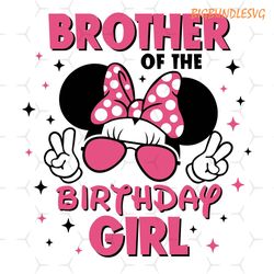 minnie cool brother of the birthday girl svg