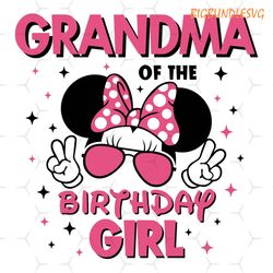 minnie cool grandma of the birthday girl svg