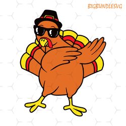 dabbing turkey svg, thanksgiving day svg, funny turkey svg