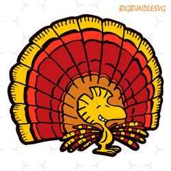 thanksgiving peanuts woodstock funny turkey vibes svg file