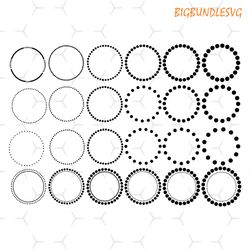 dotted circle svg, dotted circle clipart, dotted frame svg, dotted circle svg cut files for cricut