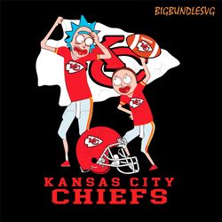 hot rick and morty kansas city chiefs , nfl svg, super bowl, super bowl svg, nfl football