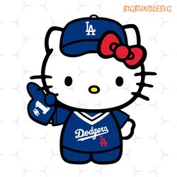 hello kitty baseball la dodgers svg, hello kitty baseball team svg, la dodgers, football svg, super bowl svg