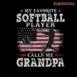 softball player calls me grandpa usa flag father's day long sleeve png