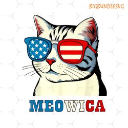 meowica 4th of july cat sunglasses american usa flag cat png