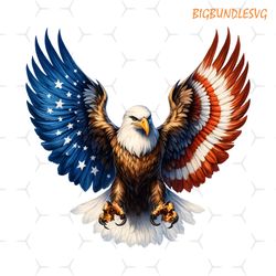 patriotic eagle usa clipart png, american eagle clipart, 4th of july digital print