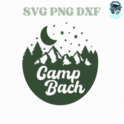 camp bach svg png dxf, camping bachelorette party design ,instant digital - demon studio