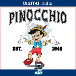 pinocchio est 1940 disney character ,trending, mothers day svg, fathers day svg, bluey svg, mom svg, dady svg.jpg