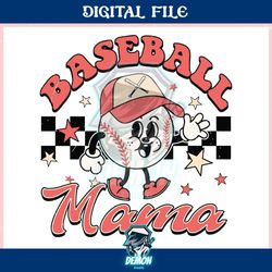 retro baseball mama hat checkered ,trending, mothers day svg, fathers day svg, bluey svg, mom svg, dady svg.jpg
