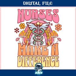 retro nurses make a different ,trending, mothers day svg, fathers day svg, bluey svg, mom svg, dady svg.jpg