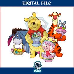 retro winnie the pooh friends easter day ,trending, mothers day svg, fathers day svg, bluey svg, mom svg, dady svg.jpg