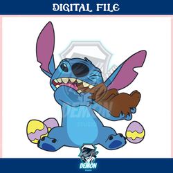 stitch eats chocolate bunny easter ,trending, mothers day svg, fathers day svg, bluey svg, mom svg, dady svg.jpg