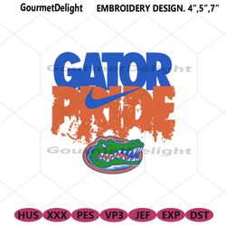 florida gators pride embroidery files, ncaa embroidery files, florida gators file