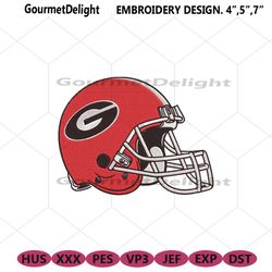 georgia bulldogs football helmet logo machine embroidery