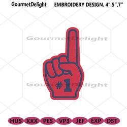 houston cougars foam finger embroidery design, ncaa embroidery designs, houston cougars embroidery instant file