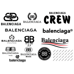 Balenciaga Logos SVG Bundle, Balenciaga Paris SVG Balenciaga Crew SVG Balenciaga Mode SVG