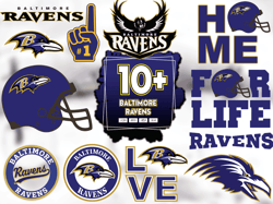 13 Files Baltimore Ravens Football Svg Bundle, Ravens Logo Svg, Ravens Lovers