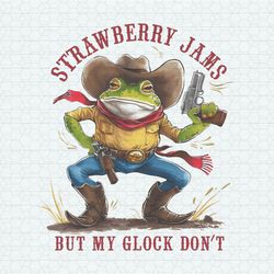 Sniper Frog Strawberry Jams But My Glock Don't PNG