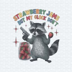 retro strawberry jams but my glock don't meme svg