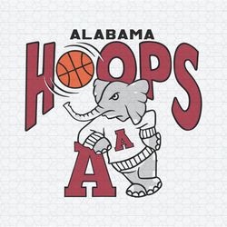 Alabama Crimson Tide Hoops Basketball SVG