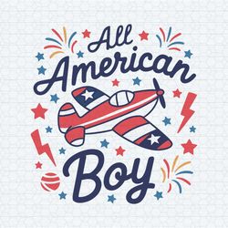 all american boy airplane independence day svg