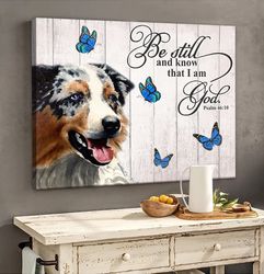 australian shepherd matte canvas, dog wall art prints, canvas wall art decor