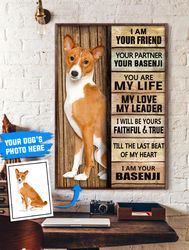basenji personalized poster & canvas, dog canvas wall art, dog lovers gifts