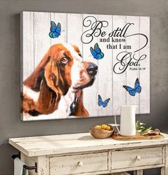 basset hound matte canvas, dog wall art prints, canvas wall art decor