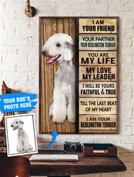 bedlington terrier personalized poster & canvas, dog canvas wall art, dog lovers gifts