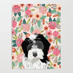 bernedoodle poster & matte canvas, poster to print, gift for dog lovers