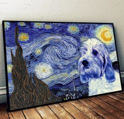 petit basset griffon vendeen poster & matte canvas, dog wall art prints, painting on canvas