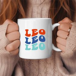 leo coffee mug, zodiac birthday gift for her, horoscope ceramic mug 5