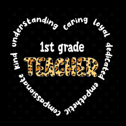 1st grade leopard teacher svg, back to school svg,