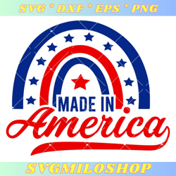 made in america svg, rainbow fourth of july svg, america svg