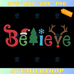 believe christmas embroidery design  believe xmas embroidery design