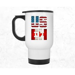 new american citizen gifts, dual citizen travel mug, funny canadian american citizenship tumbler, us eh useh mug, usa ca
