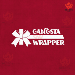 gangsta wrapper svg png eps pdf files, christmas humor svg, funny christmas svg,  cricut silhouette