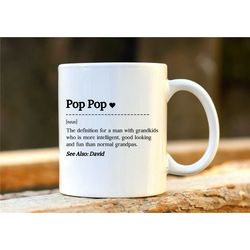pop pop mug, personalised grandpa gift, custom grandfather mug, gift for grandfather, mug for grandpa, gift for grandpa,