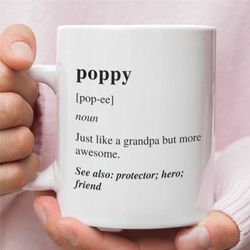 poppy definition coffee mug, poppy gift, poppy mug, funny gift for poppy