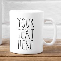 rae dunn inspired font customized text mugs, personalized gift ideas, your text here, custom gift ideas, personalized gi