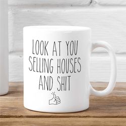 real estate agent gifts, gifts for real estate agent, real estate agent mug, rae dunn real estate agent mug, real estate