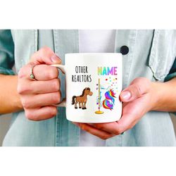 realtor gift, realtor unicorn mug, realtor mug, realtor closing gift, coffee cup, realtor gifts, real estate agent mug,